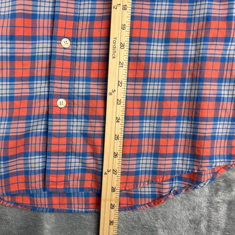 The Normal Brand Shirt Mens Large Orange Blue Plaid Flannel Work Pockets Outdoor - Picture 11 of 11